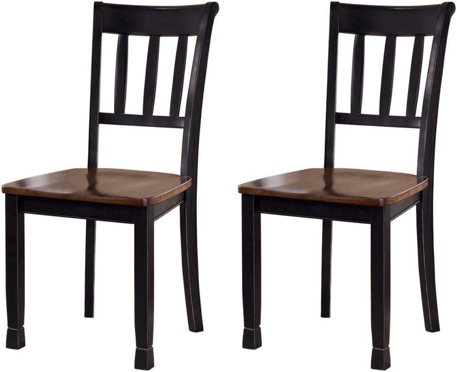 51Y7eQIKF-L._AC_SL1000_.jpg Modern Dining Room Side Chair, Set of 2, Black and Brown - Image 1