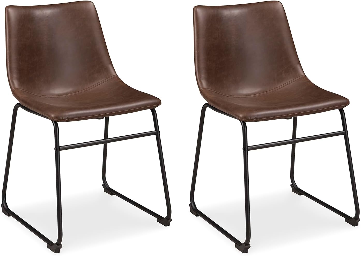 61VSzvScSL._AC_SL1475_.jpg 18.75" Dining Bucket Chair, 2 Count, Black and Brown - Image 1