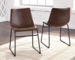 18.75" Dining Bucket Chair, 2 Count, Black and Brown - Image 2